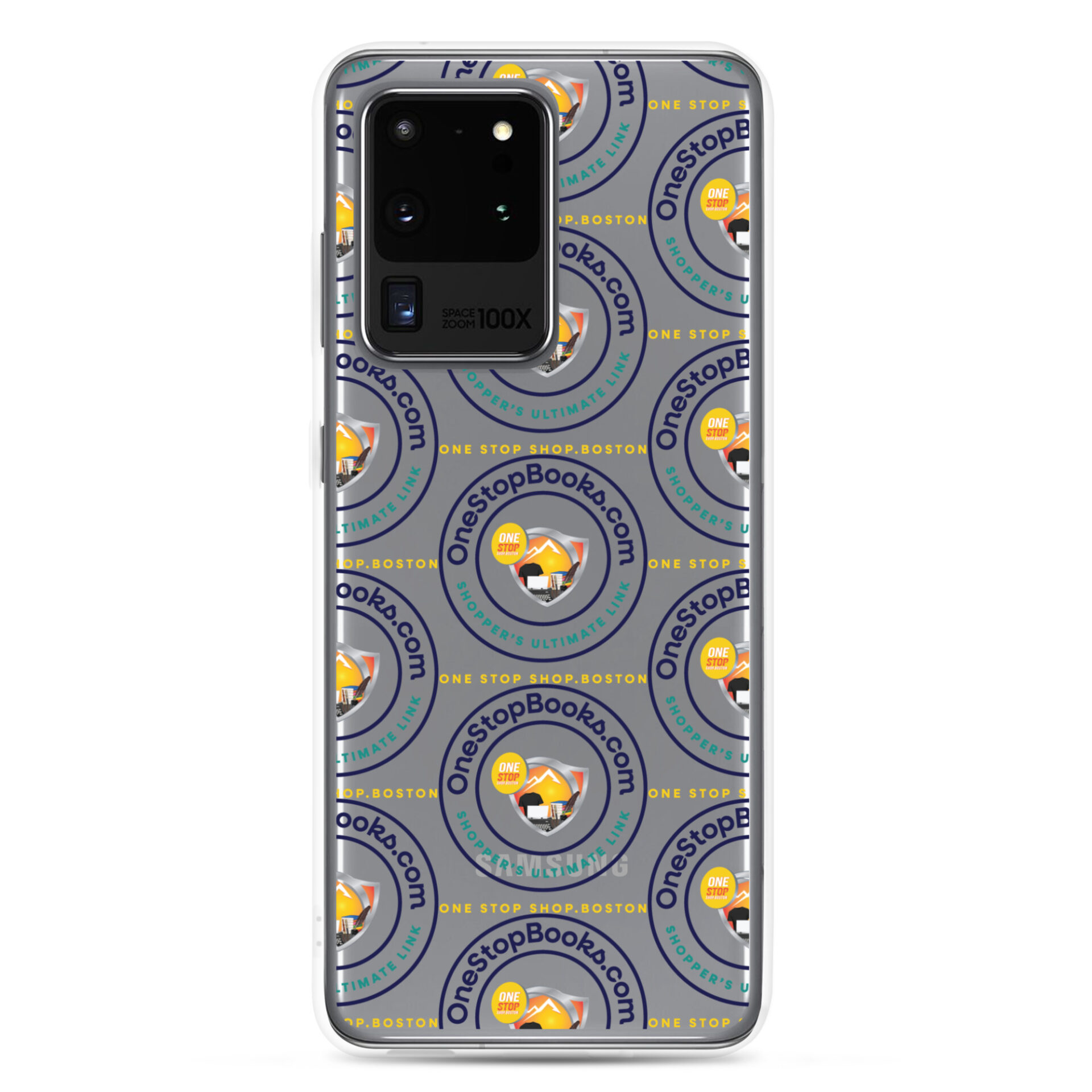 One Stop Books.com phone case.